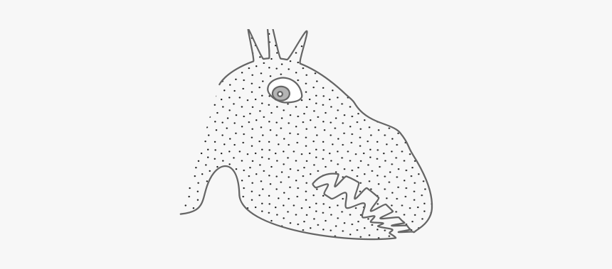 Funny Measles Dinosaur - Line Art, HD Png Download, Free Download