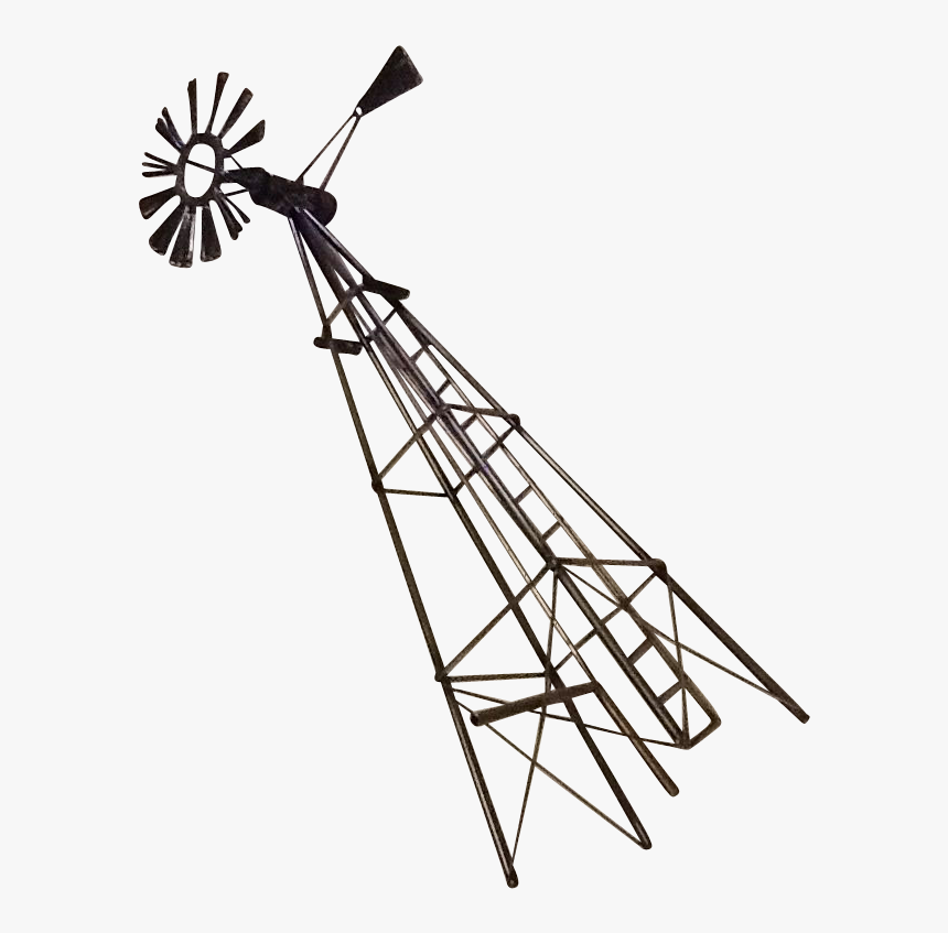 Vintage Replica Metal Farm Sculpture - Farm With Windmill Transparent Background, HD Png Download, Free Download