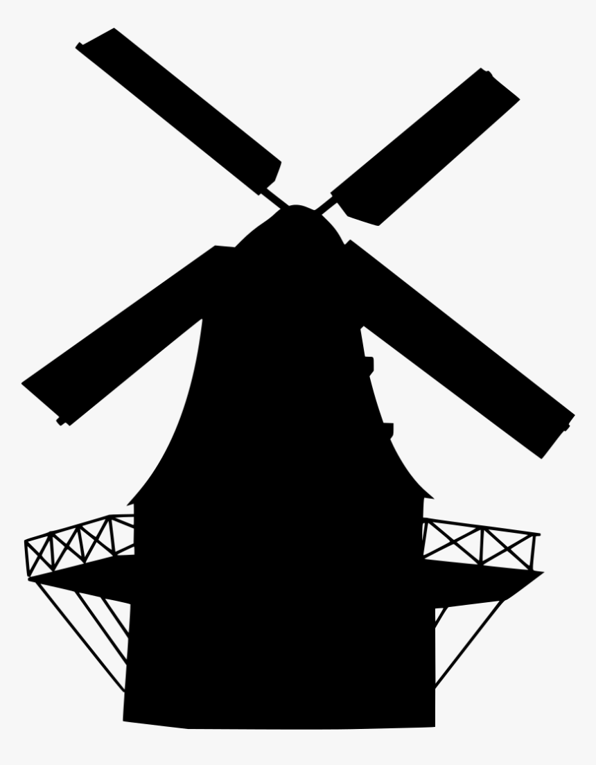 Transparent Windmill Silhouette Png - Windmill, Png Download, Free Download
