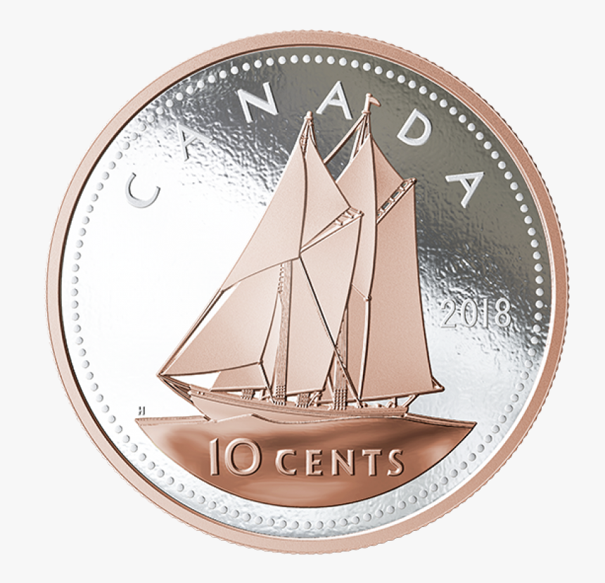 2018 Canadian 10 Cent Big Coin Series - Dime Bluenose, HD Png Download, Free Download