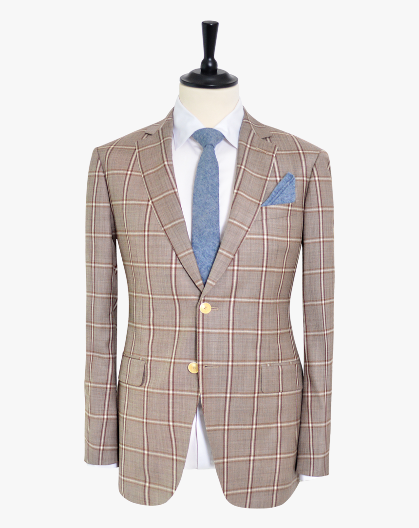 Two Shades Of Brown Window Pane Suit - Formal Wear, HD Png Download, Free Download