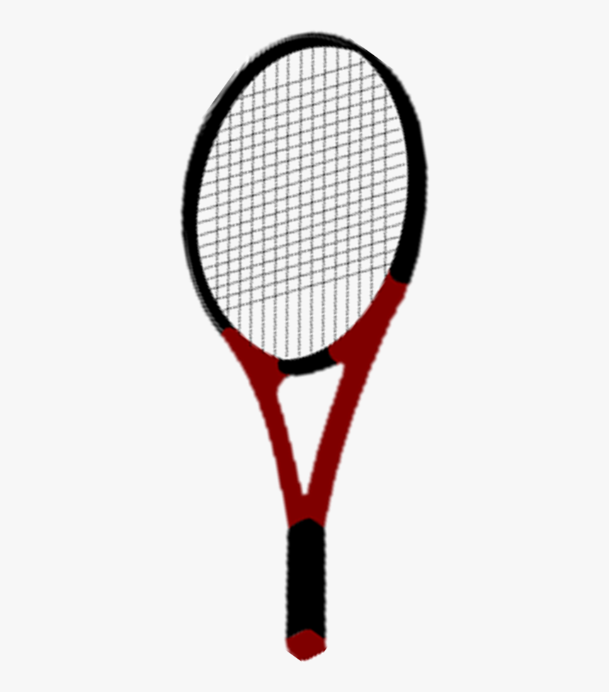 Red And Black Tennis Racket , Png Download - Stickers Raquette De Tennis, Transparent Png, Free Download