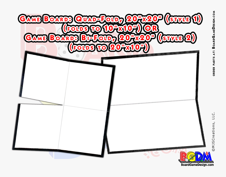 Blank Game Boards, Boardgame Blanks - Quad Fold Board Game, HD Png Download, Free Download