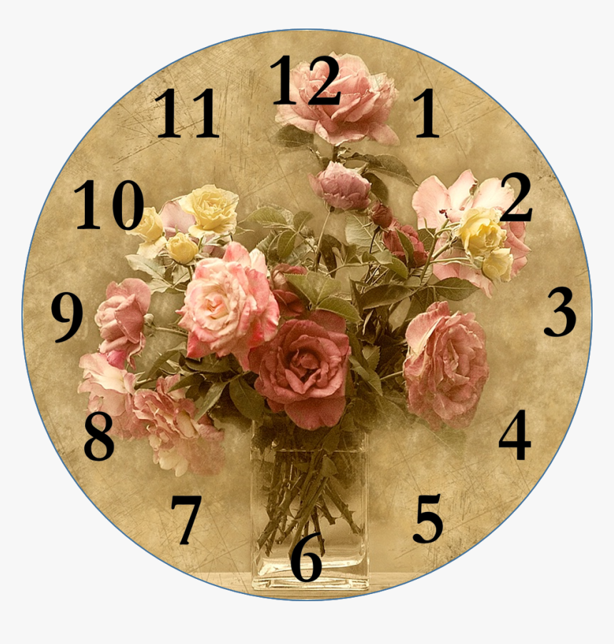 #decoupage #clock-face #printable Click For More Smells - Clock Template, HD Png Download, Free Download