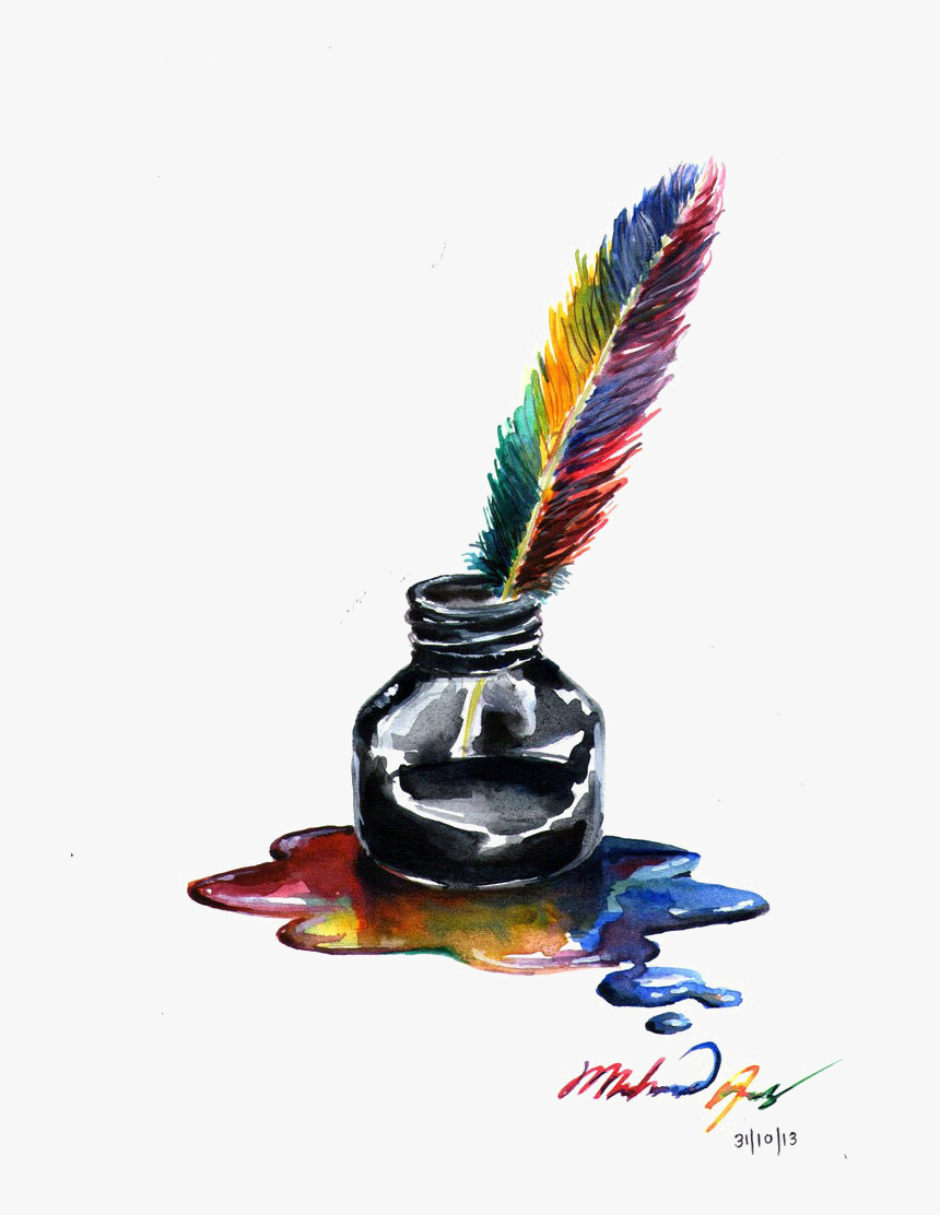 Quill And Ink Cartoon Png, Transparent Png, Free Download