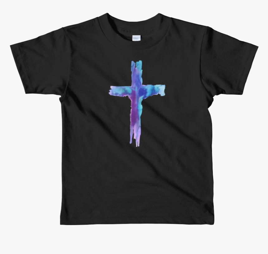Watercolor Cross Short Sleeve Kids T-shirt - Cross, HD Png Download, Free Download