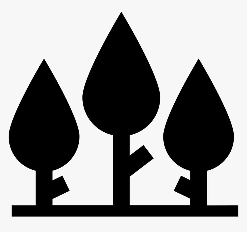 Trees Forest With Leaf Shape - Icono Arboles Png, Transparent Png, Free Download