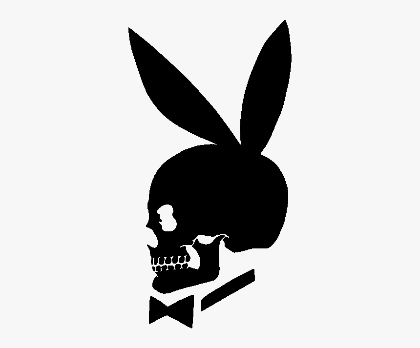 #playboy #bunny #playboybunny #black #skull #blackskull - Skull Playboy Bunny, HD Png Download, Free Download