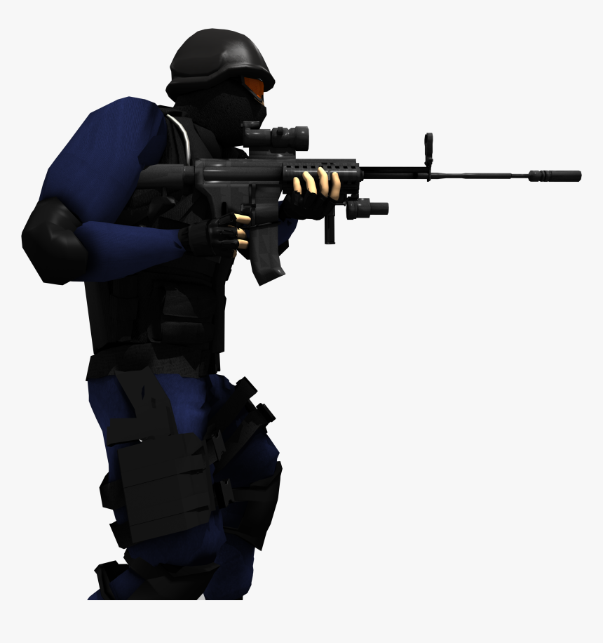 Swat Member 3d Model Blend - 3d Swat Model Png, Transparent Png, Free Download