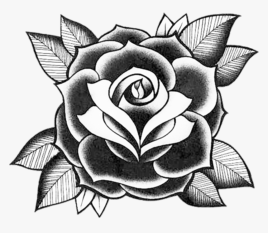 Old School Tattoo Rose Design, HD Png Download, Free Download