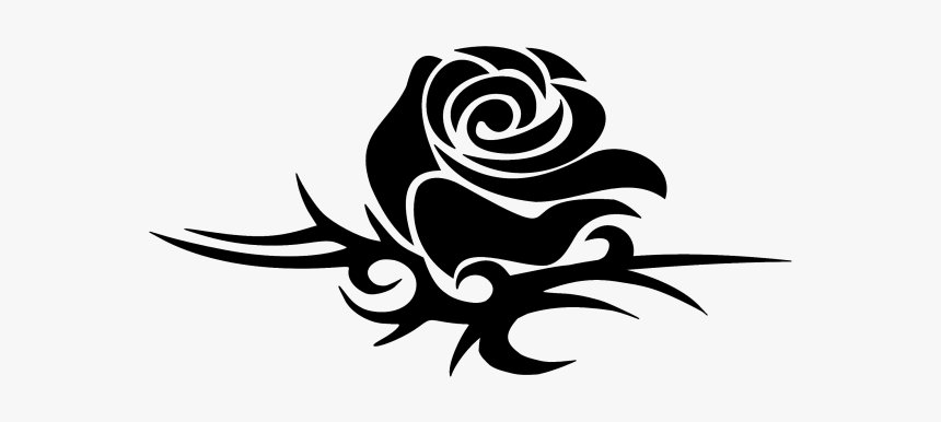 Rose Tribal Tattoo Png, Transparent Png, Free Download