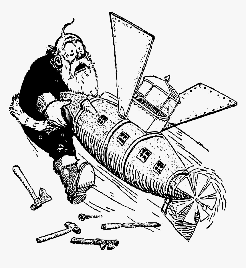 Santa Attacked By Airship Clip Arts - Clip Art, HD Png Download, Free Download