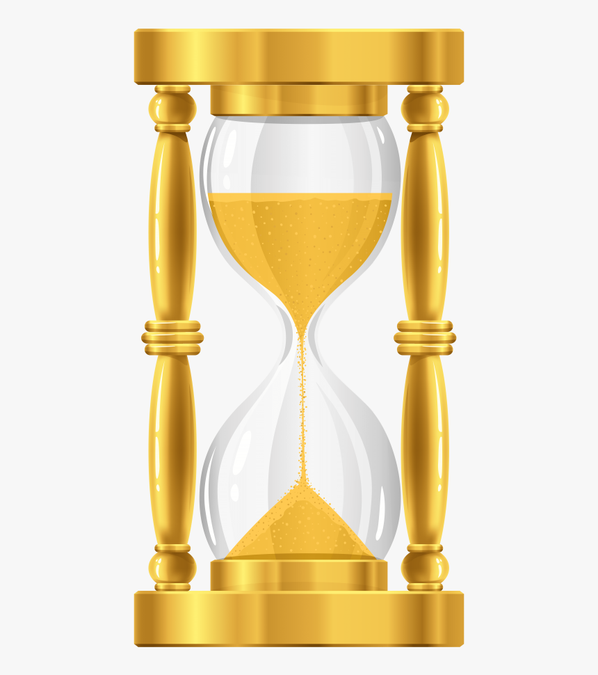 Free Png Gold Sand Clock Png Images Transparent - Gold Hourglass Png, Png Download, Free Download