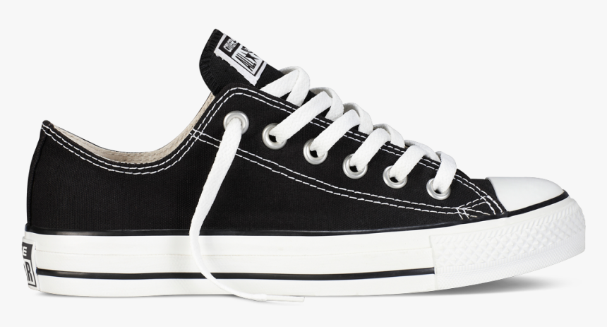 black and white low cut converse