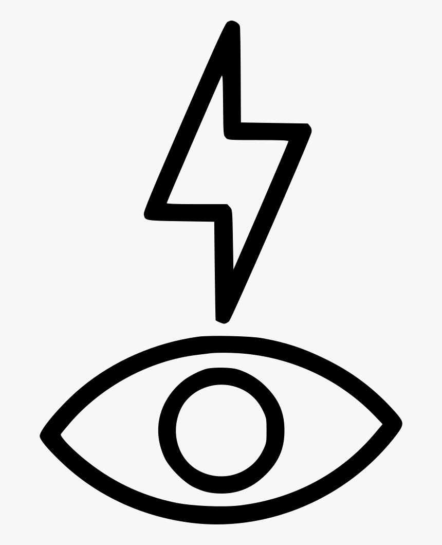 Redeye Flash Lightining Bolt Eye - Red Eye Reduction Camera Symbol, HD Png Download, Free Download