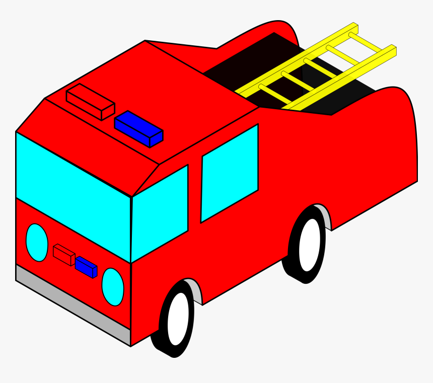 Firetruck Clipart 6, Buy Clip Art - Simple Fire Truck, HD Png Download, Free Download