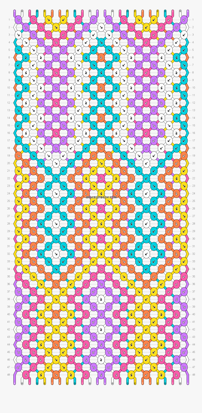Friendship Bracelet Patterns Rainbow, HD Png Download kindpng