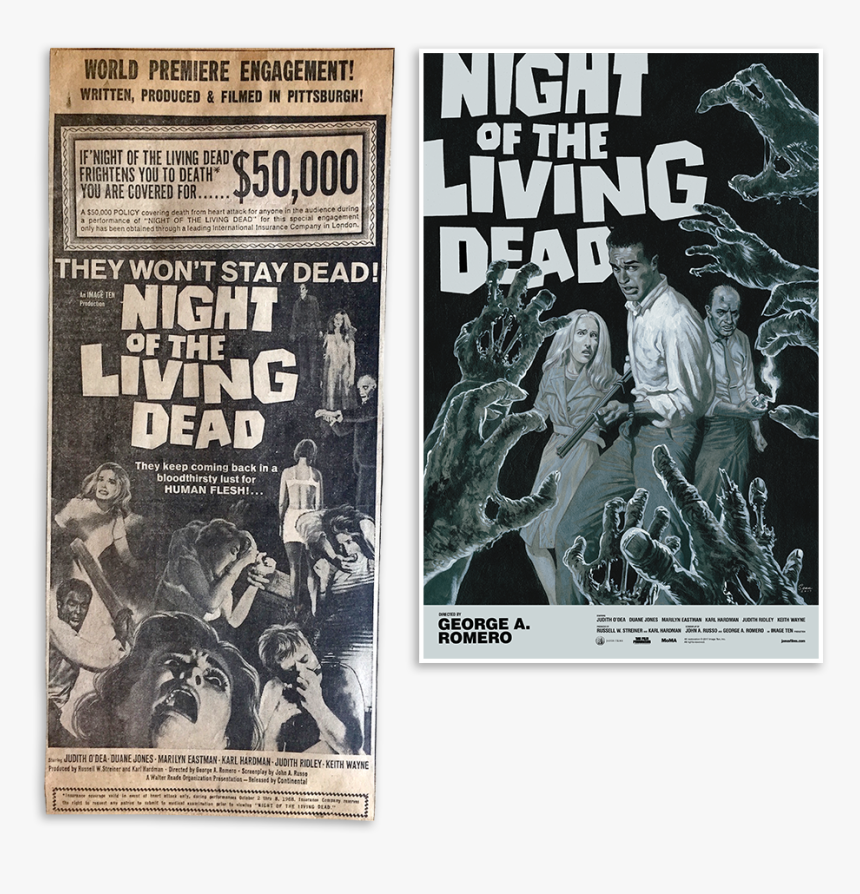 Night Of The Living Dead Romero 1968, HD Png Download, Free Download