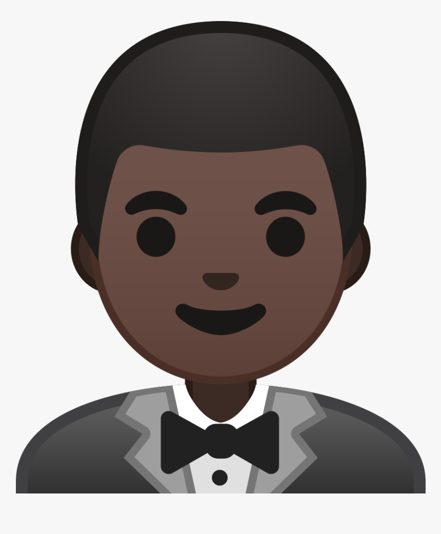 Man In Tuxedo Dark Skin Tone Icon - Tuxedo Emoji, HD Png Download, Free Download