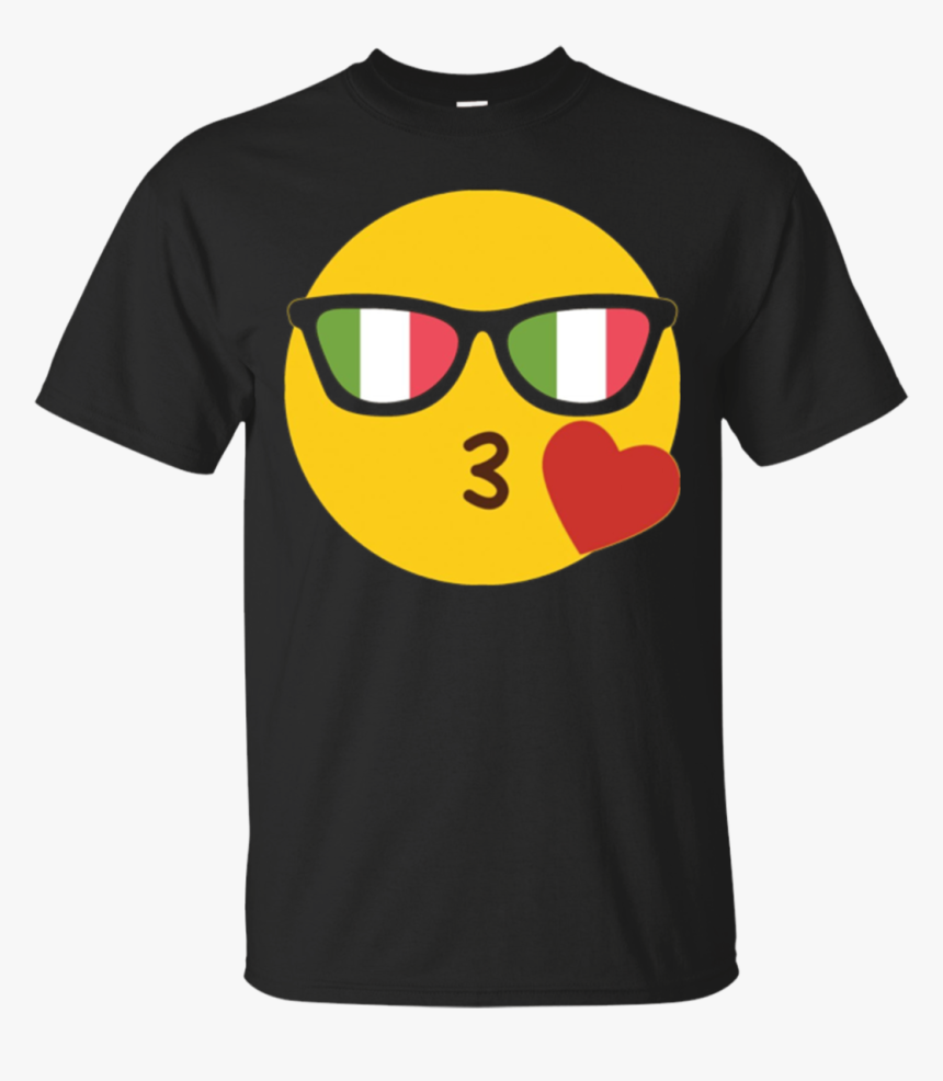 Emoji Italy T-shirt Italian Italia Flag Sunglasses - Ups T Shirts, HD Png Download, Free Download