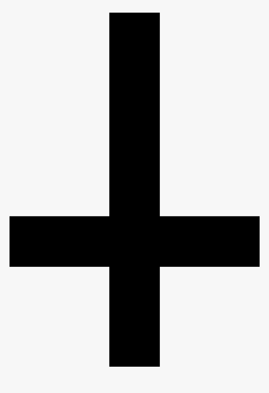 Black Christian Cross Png - Upside Down Cross Png, Transparent Png, Free Download