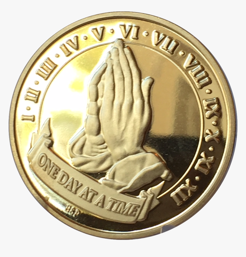 Transparent Prayer Hands Png - 12 Year Aa Medallions, Png Download, Free Download