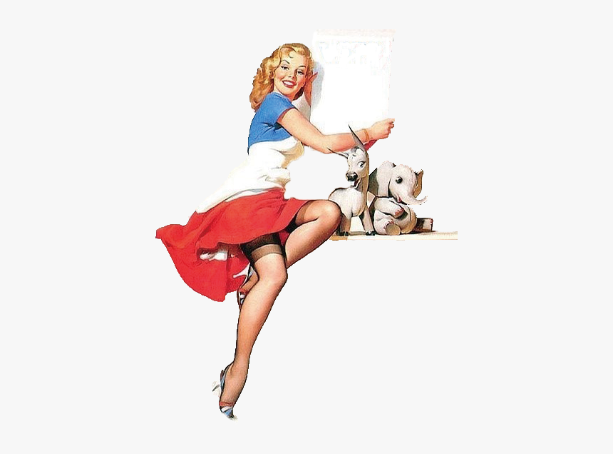 Pinup Vector Old Cartoon - Gil Elvgren Pin Up Vote, HD Png Download, Free Download