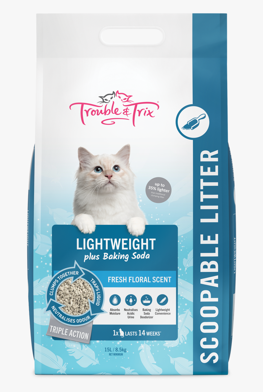 Trouble & Trix Lightweight Cat Litter With Baking Soda, HD Png Download, Free Download