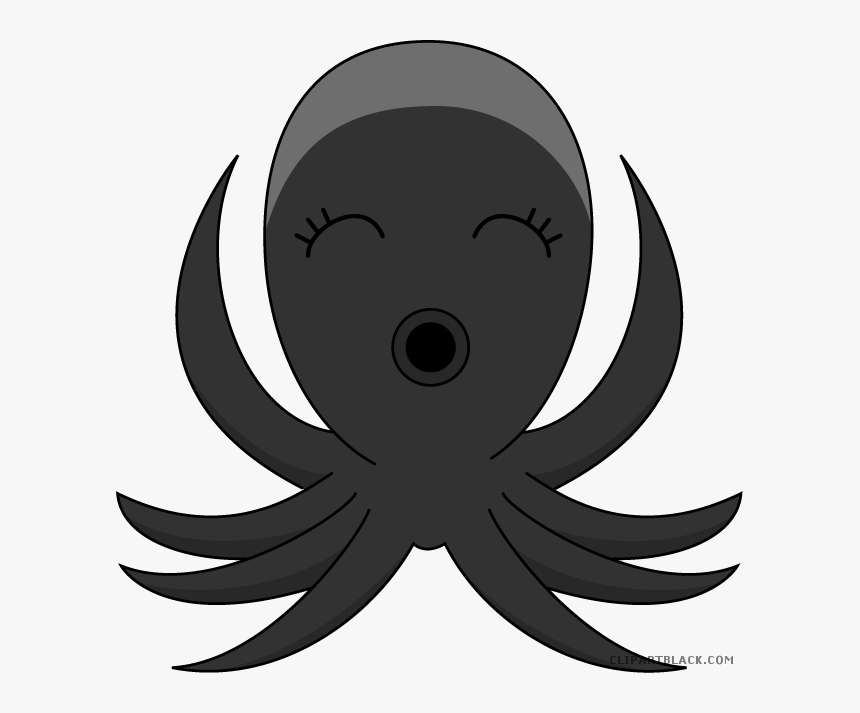 Awesome Octopus Animal Free Black White Clipart Images - Octopuses, HD Png Download, Free Download