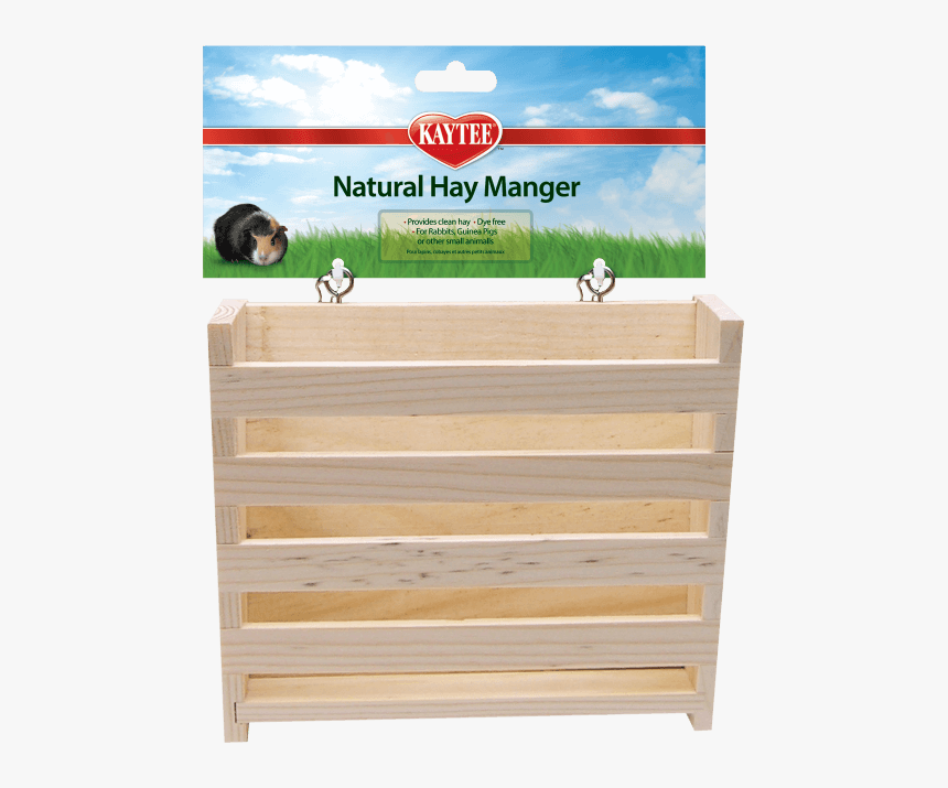 Download Natural Wooden Hay Manger - Guinea Pig Hay Rack Wooden, HD Png Download, Free Download