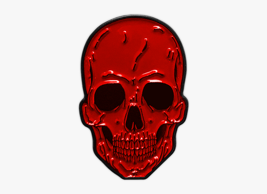 Red Skull Enamel Pin By Seventh - Skull, HD Png Download, Free Download