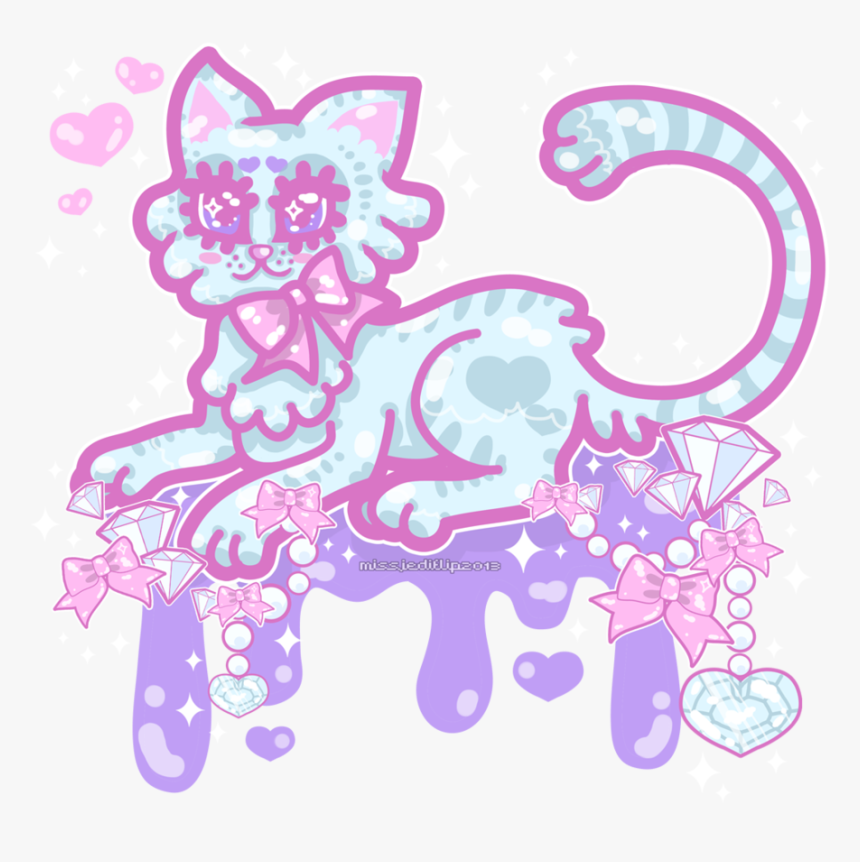 #kawaii #pastel #goth #cat #yami #pastelgoth #freetoedit - Cat, HD Png Download, Free Download