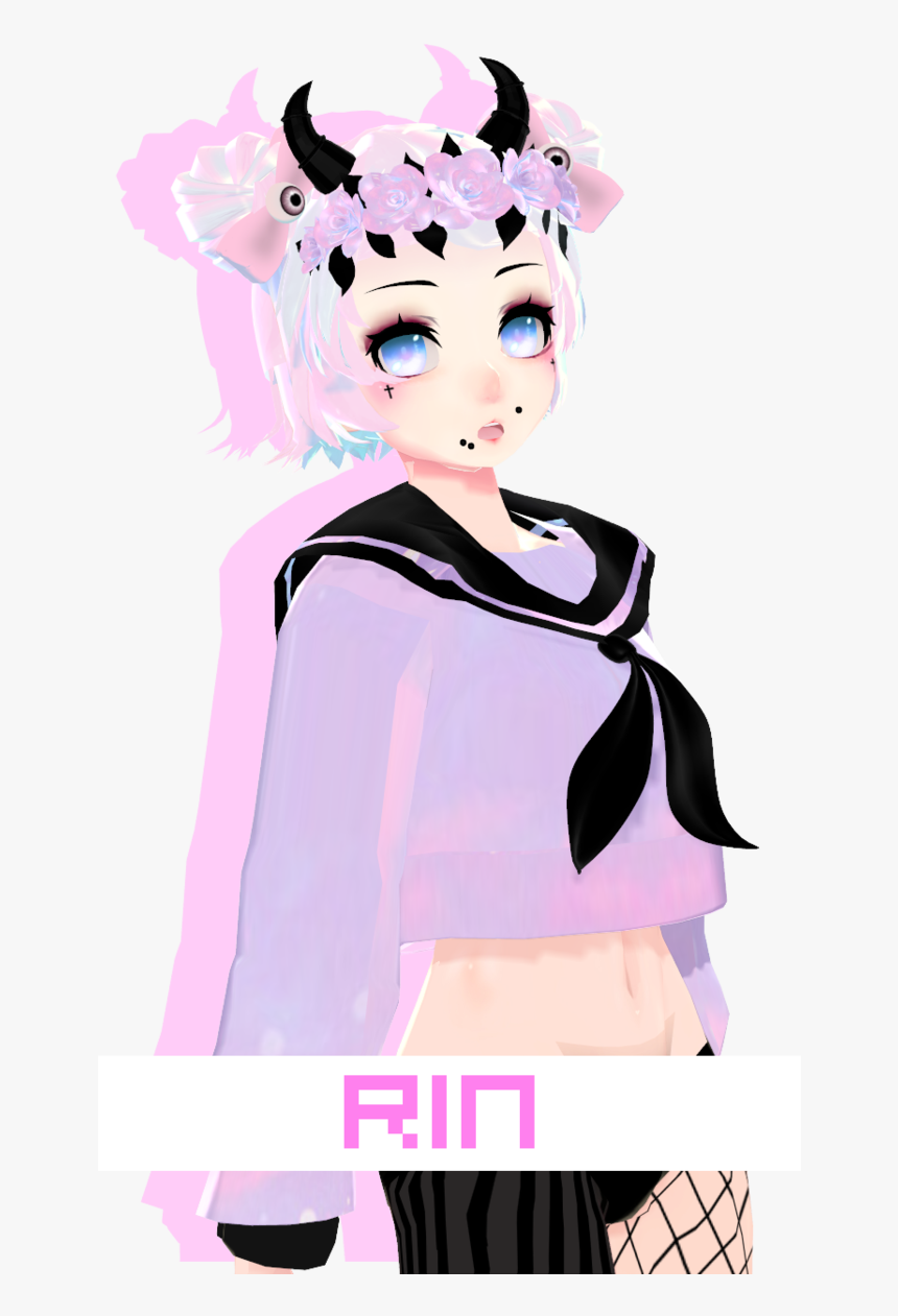 Tda Pastel Goth Rin By Thisiskenz , Png Download - Mmd Pastel Goth Models, Transparent Png, Free Download