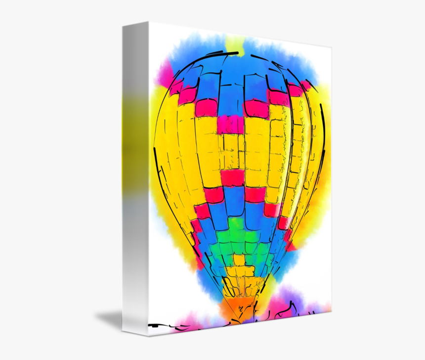 "the Yellow And Blue Balloon - Hot Air Balloon, HD Png Download, Free Download