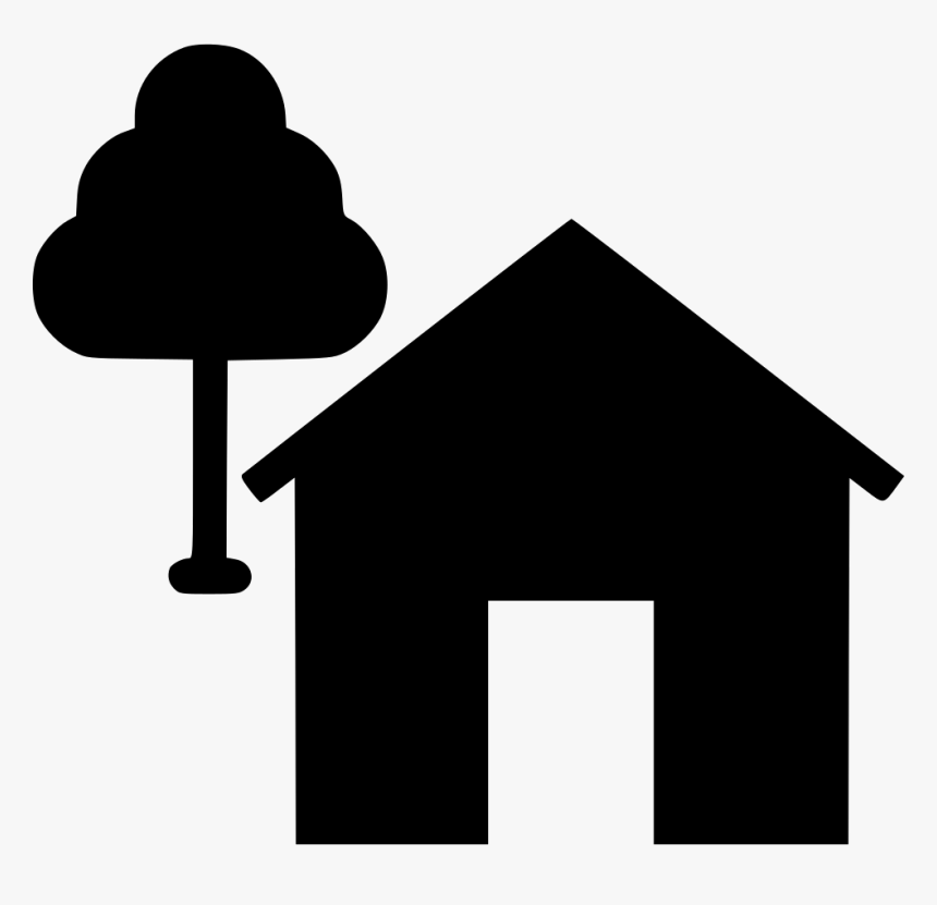 House With Tree - House With Tree Icon Png, Transparent Png, Free Download