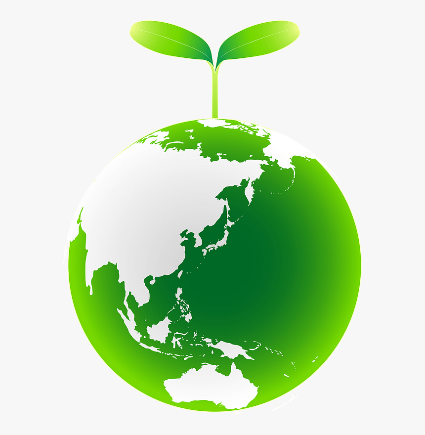 Sprout Planet Earth Ecology Clipart - Globe Map Asia Png, Transparent Png, Free Download