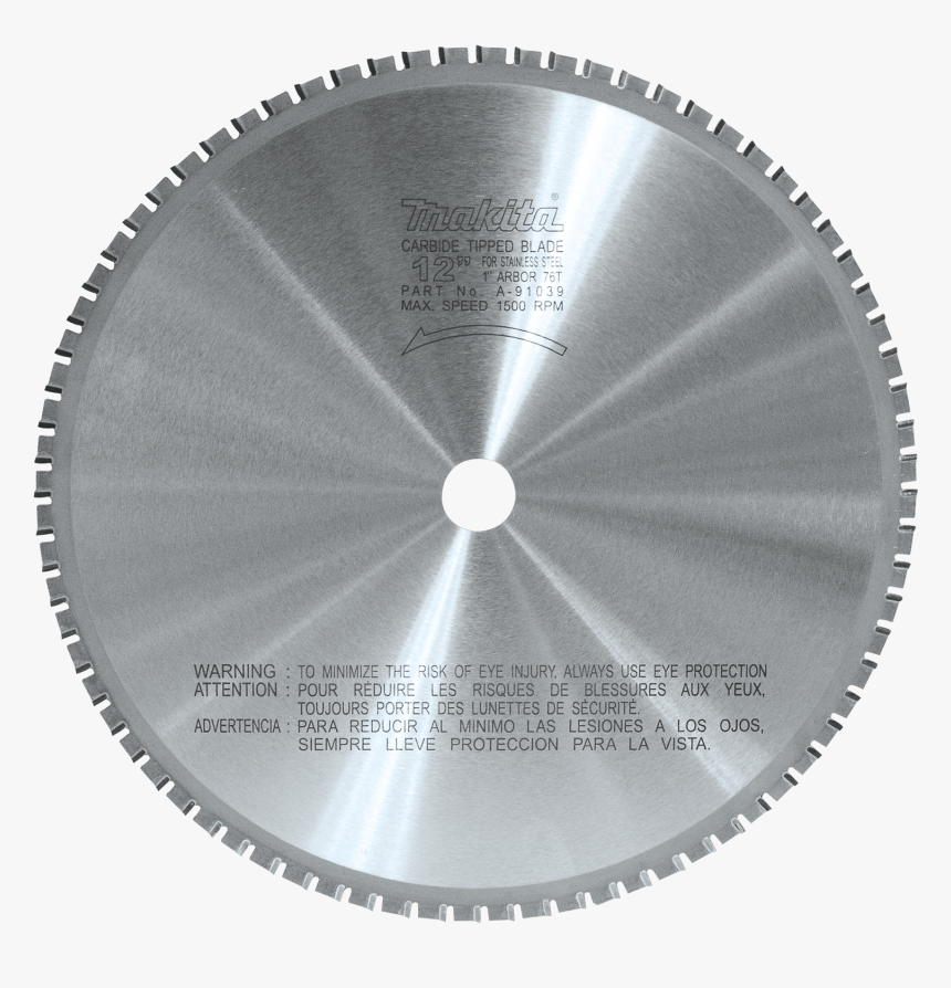 A-91039 - 12 Inch Saw Blade For Metal, HD Png Download, Free Download