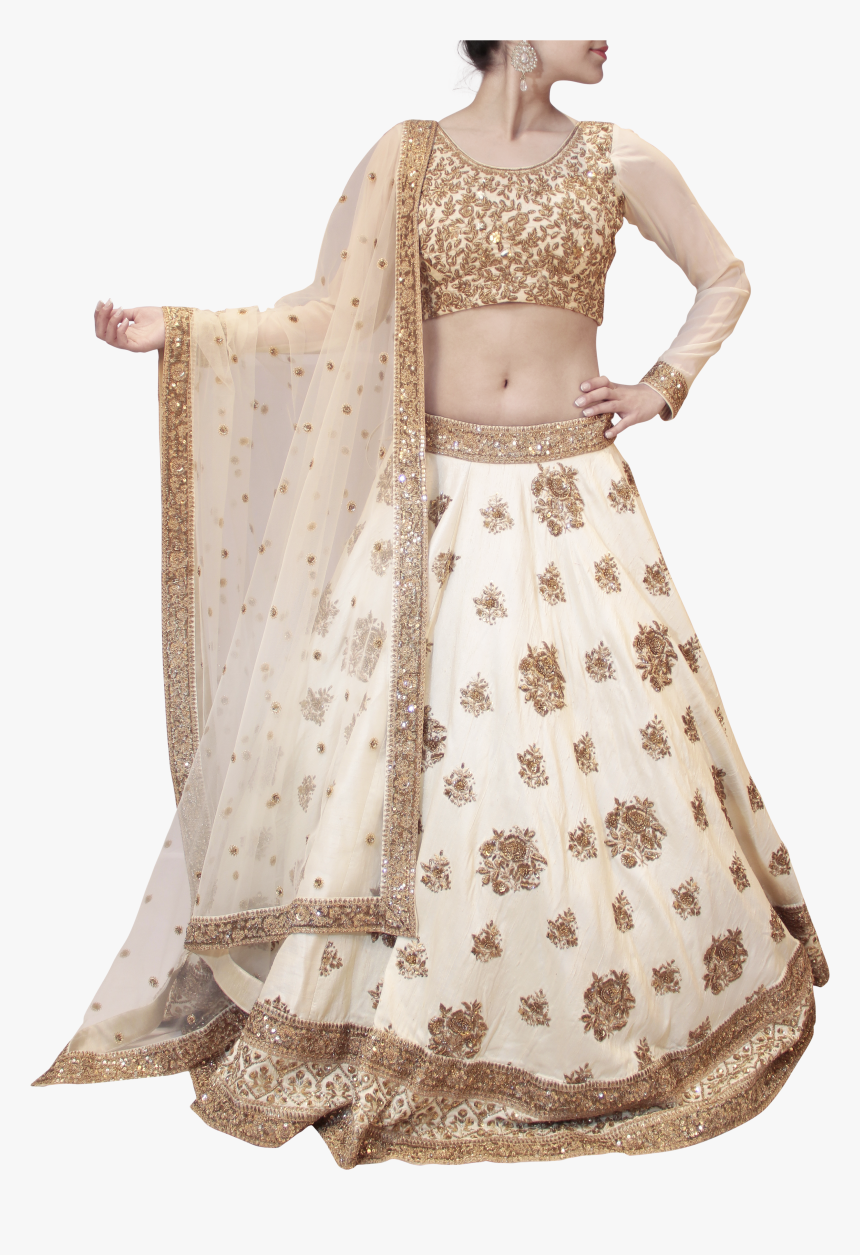 Off White Bridal Lehenga , Png Download, Transparent Png, Free Download