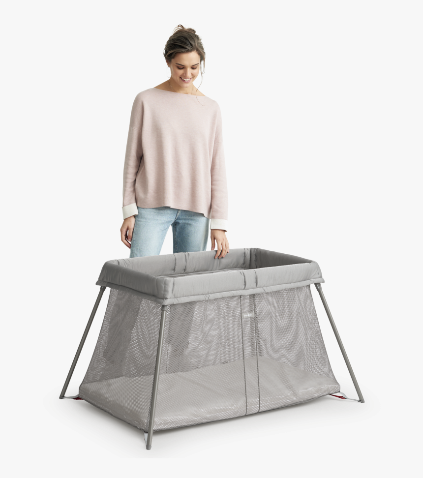 Babybjorn Travel Cot Easy Go Set Up - Travel Cot Light Babybjörn, HD Png Download, Free Download