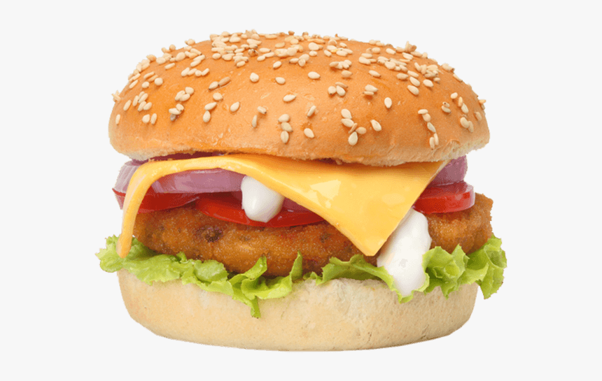 Veg Burger - Transparent Fast Food Items Png, Png Download, Free Download