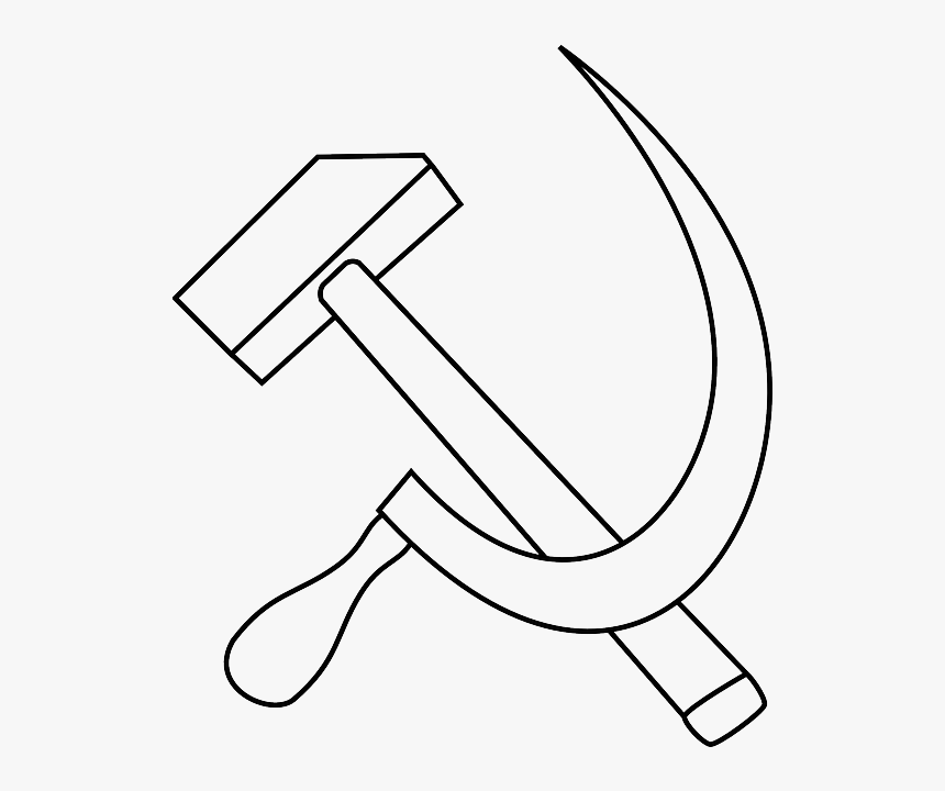 Black, Outline, White, Tools, Hammer, Hardware, Knife - Hammer And Sickle Drawing, HD Png Download, Free Download