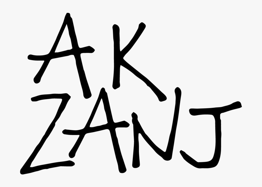 Ak Zanj Logo Black - Calligraphy, HD Png Download, Free Download