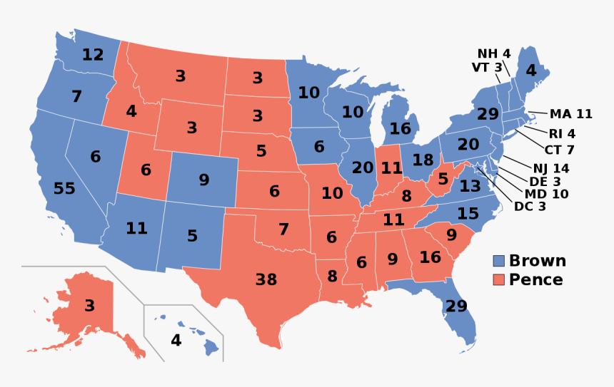 Alternative 2020 Election Brown Vs Pence - Andrew Jackson Electoral College, HD Png Download, Free Download