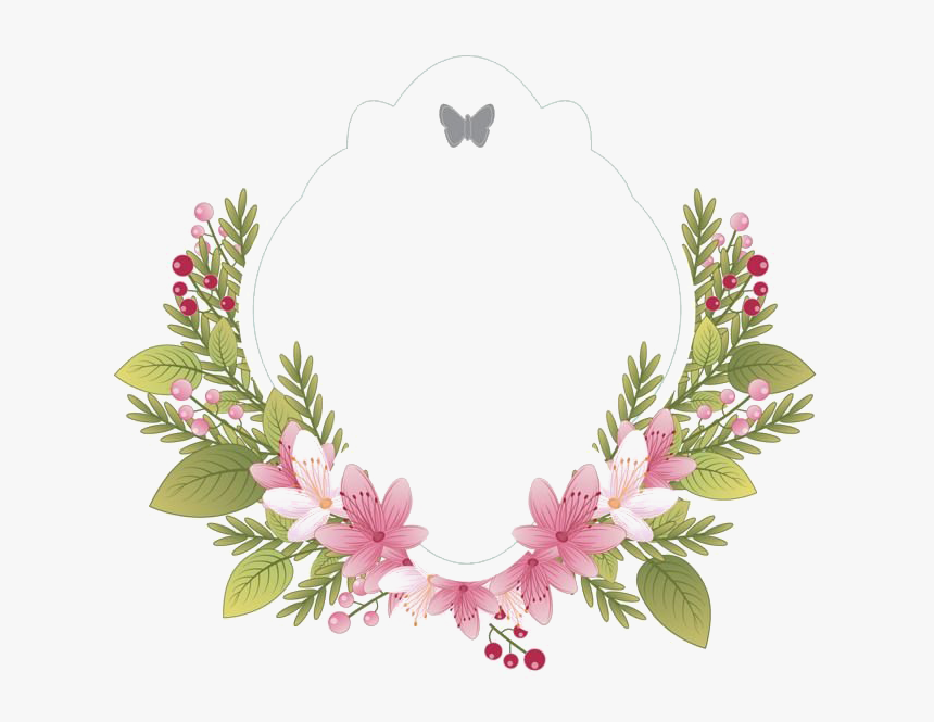 Vintage Round Floral Frame Png Photos - Wedding Frame Vector Png, Transparent Png, Free Download