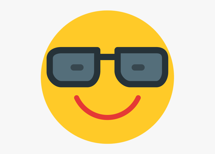 Cool Whatsapp Hipster Emoji Download Png Image - Smiley, Transparent Png, Free Download