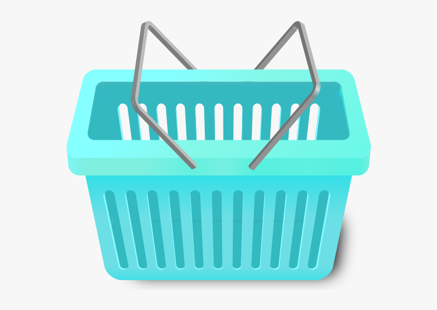 Shopping Cart -turquoise Blue - Shopping Basket Clipart Png, Transparent Png, Free Download