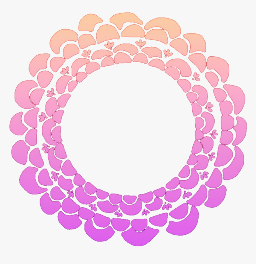 #flower #flowers #floral #round #wreath #frame #colourful - Round Floral Design Png, Transparent Png, Free Download