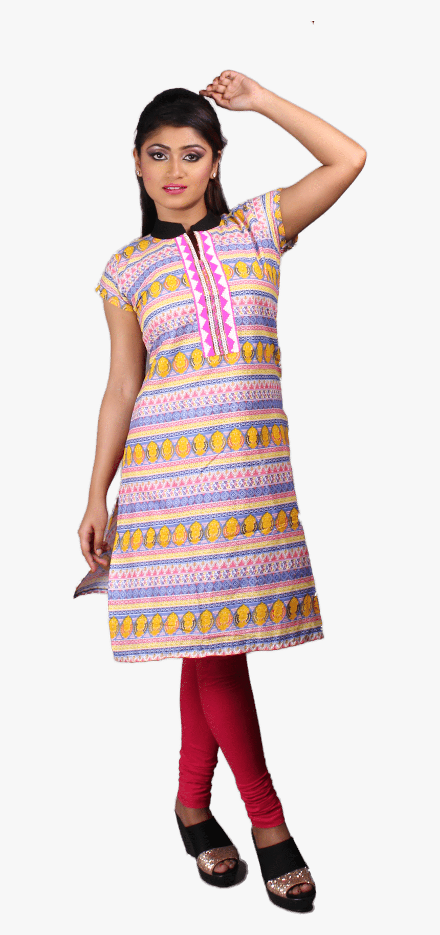 Casual Wear Cotton Kurti - Tights, HD Png Download, Free Download