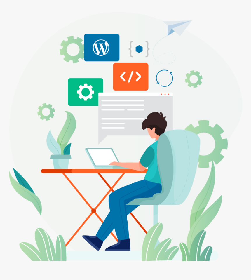 Managed Wordpress Hosting - Work Flat Design Programmer, HD Png Download, Free Download
