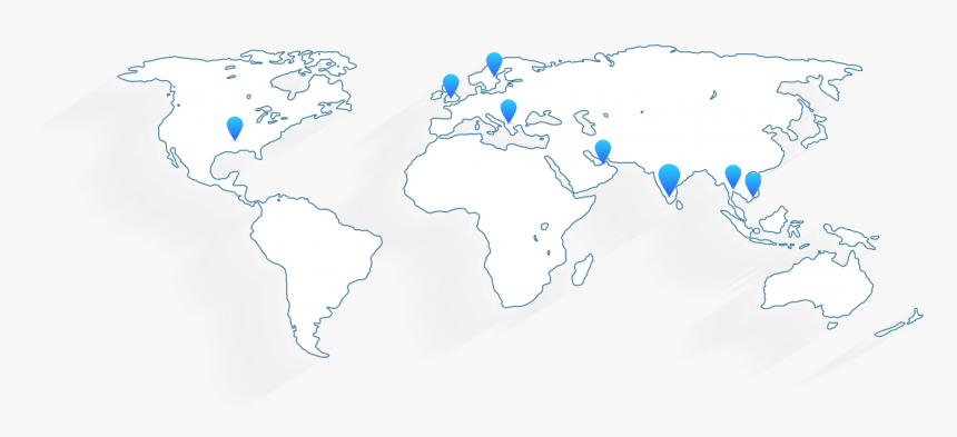 Graymatter Have Customers Across The Globe - World Map, HD Png Download, Free Download